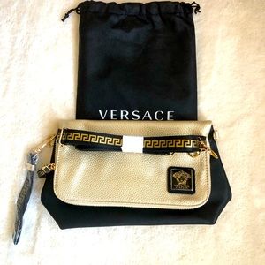 Versace gold and black purse